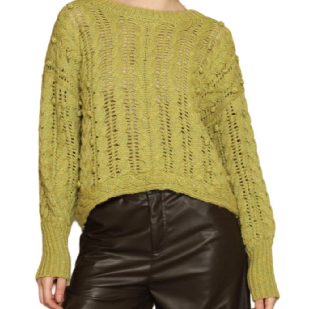 Cable Pom Pom Sweater